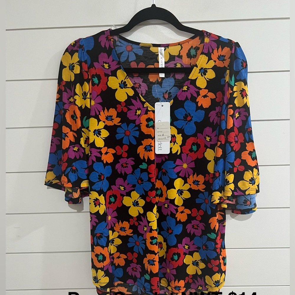 Dear Scarlett Vibrant Multicolor Floral Blouse